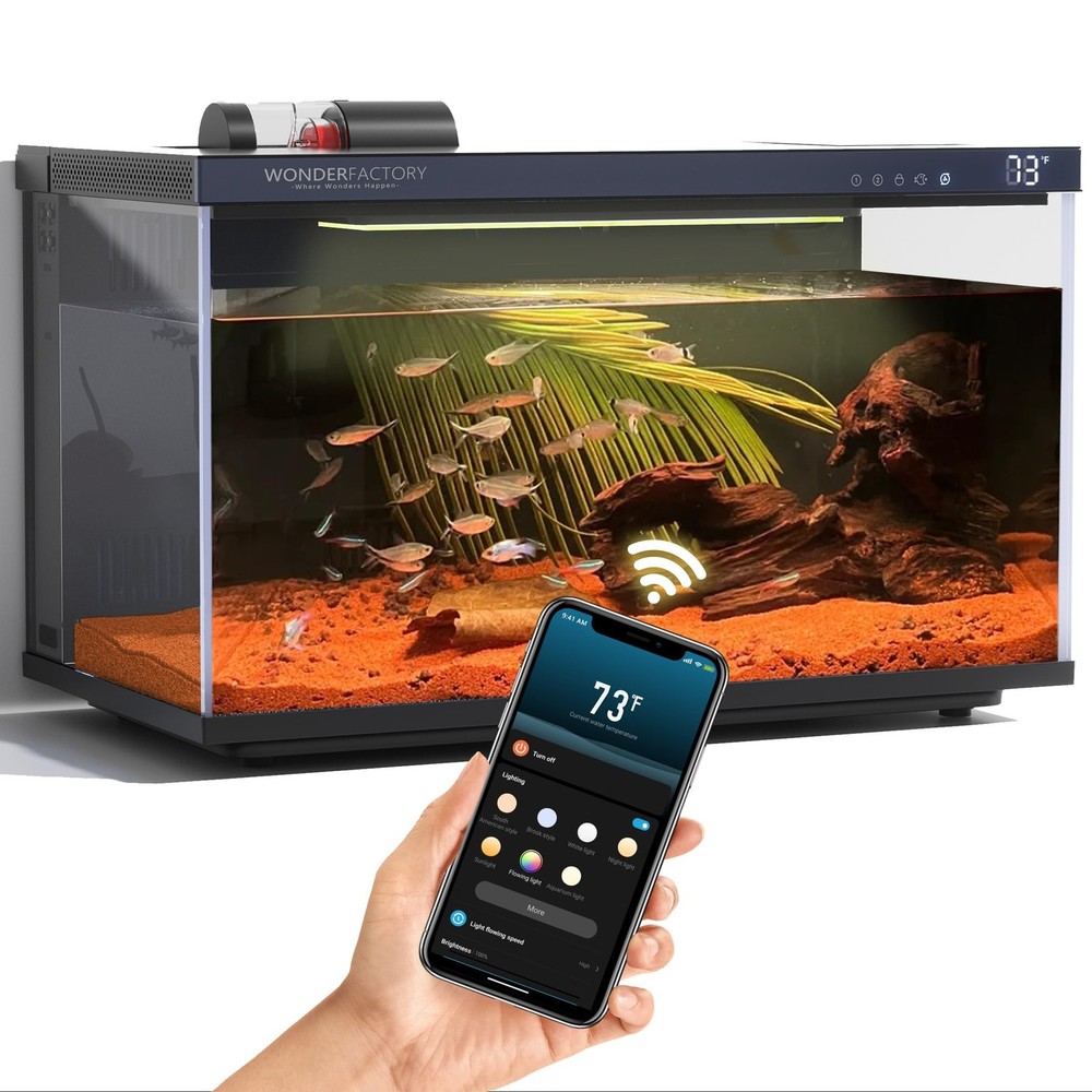 Smart Aquarium Fish Tank 5G Self-Cleaning Starter Kit with Efficient Filtration