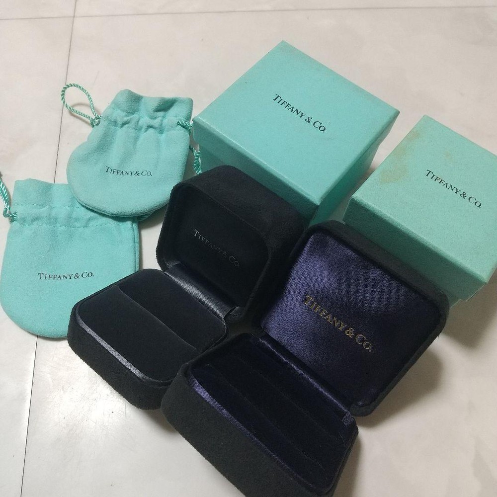 Tiffany blue jewelry storage drawstring ring box empty set gift mzmr
