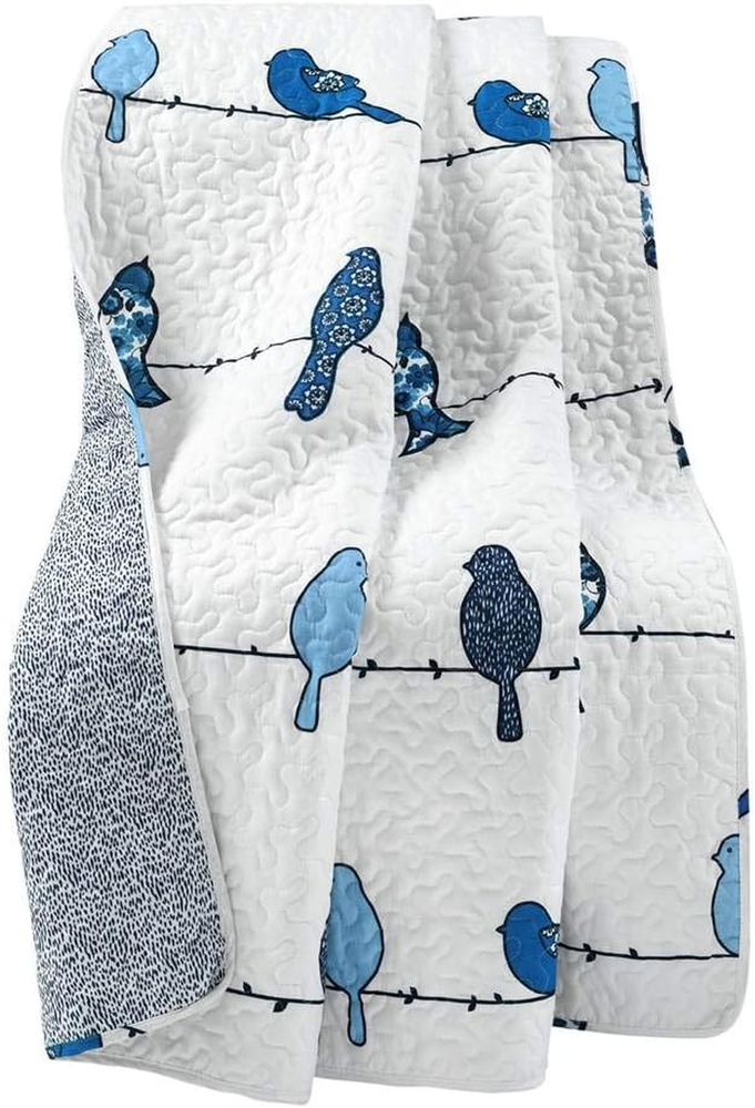 Rowley Birds Reversible Throw Blanket, 50