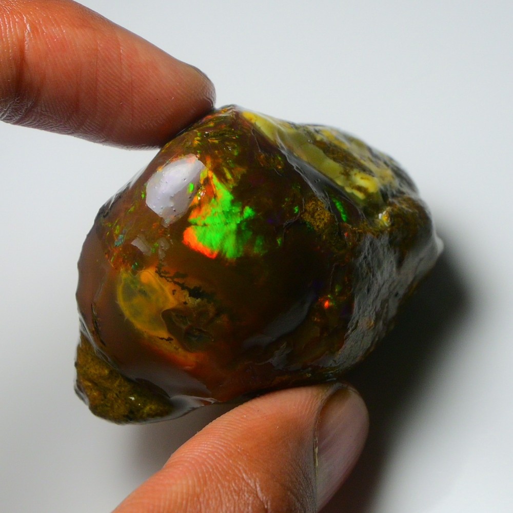 HUGE 228.30 Cts Natural Ethiopian Opal Rough - Multi Fire Welo Opal Raw Crystal