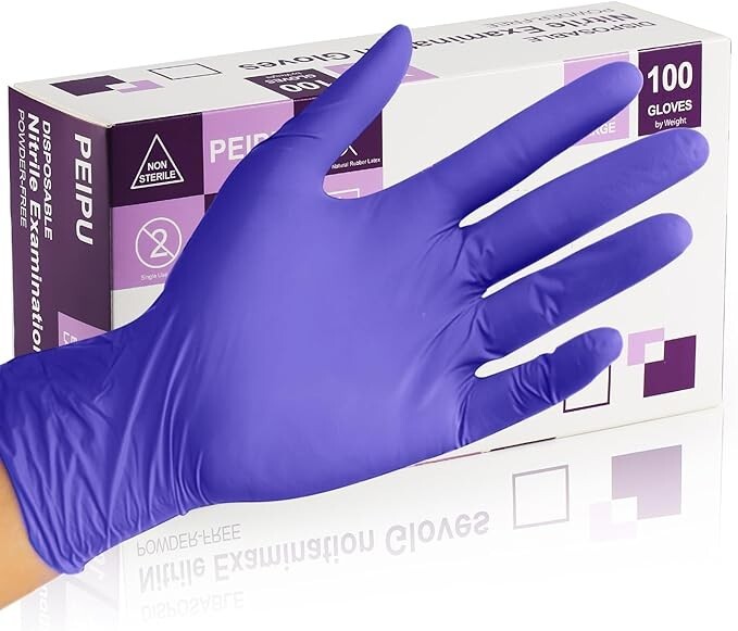 PEIPU Powder-Free Nitrile Gloves for Medical Exams and Disposable Cleaning
