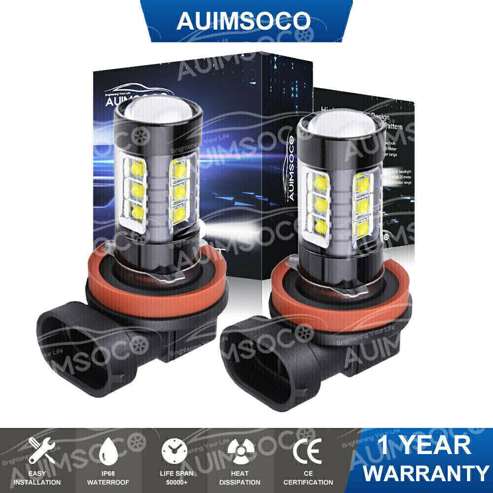 H11 H8 LED Fog Light Bulb Kit 6000K Bright White Upgrade