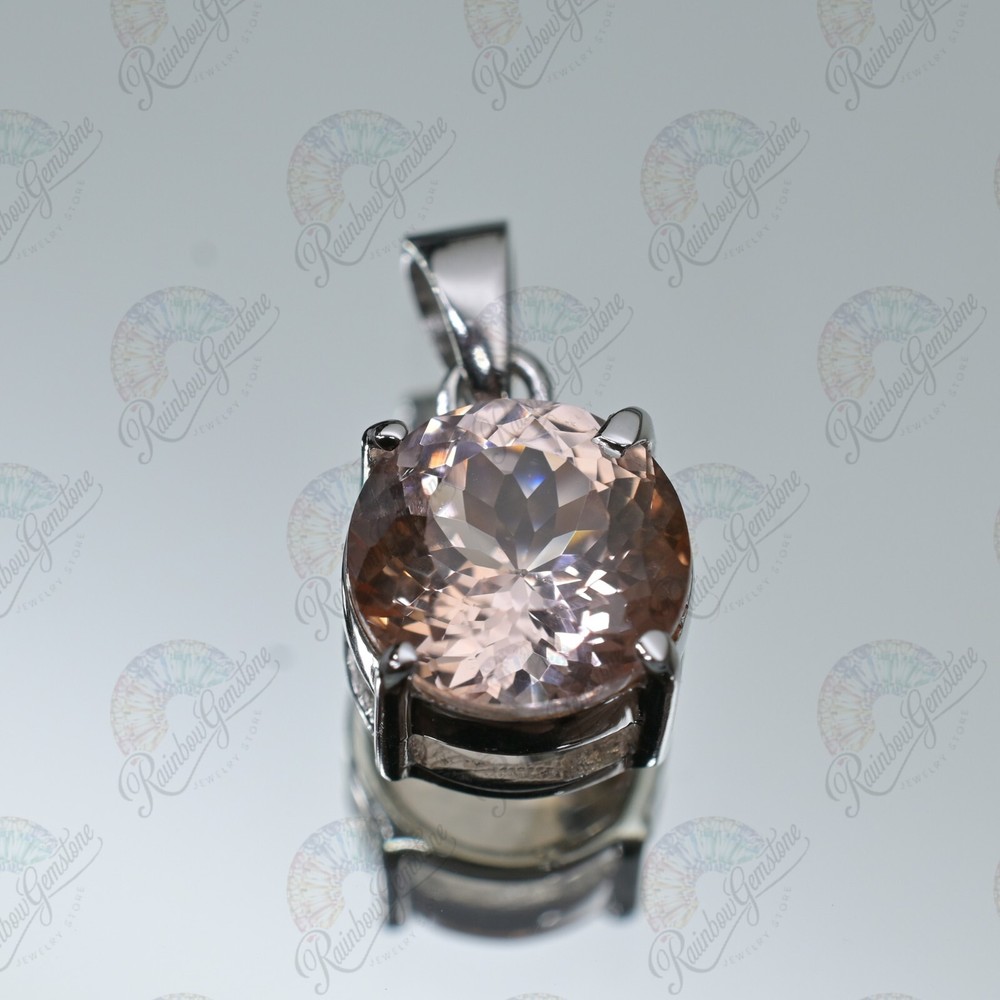 Certified Natural padparadscha Sapphire 16 Ct Gemstone 925 Silver Pendant