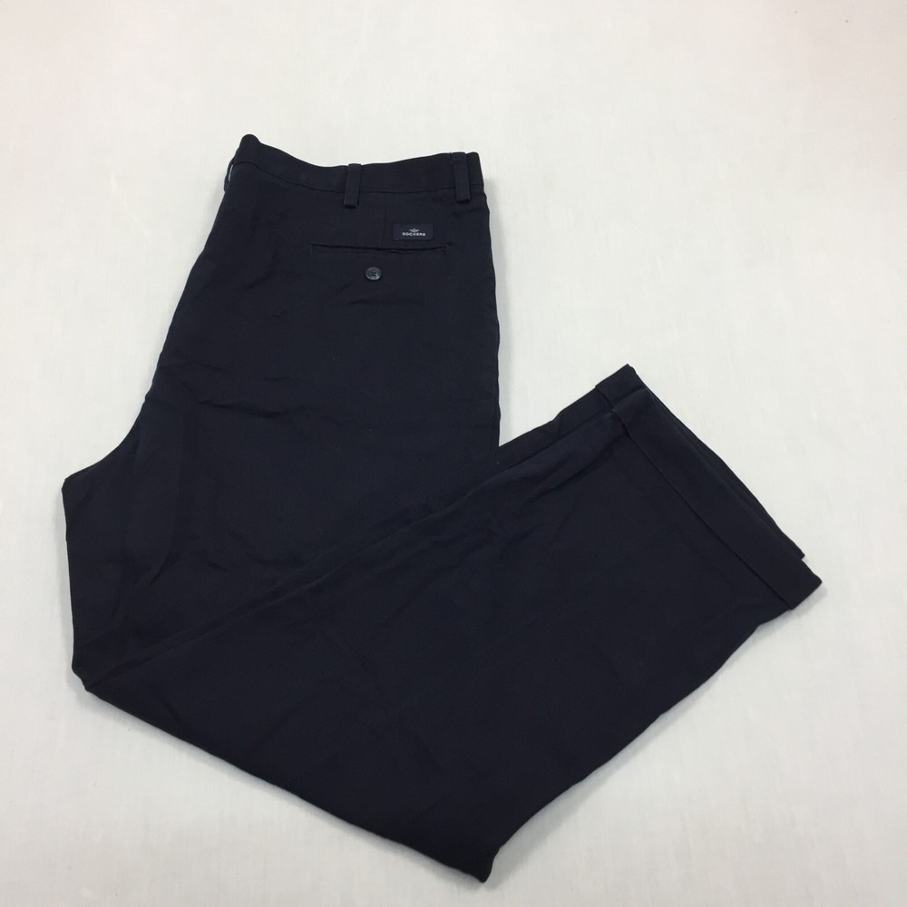 Dockers Chino Trousers Cotton Pants Straight Fit Mens Size 42W 30L Blue