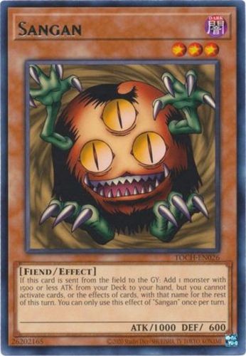 Sangan TOCH-EN026 Rare Unlimited Near Mint Toon Chaos YuGiOh Card