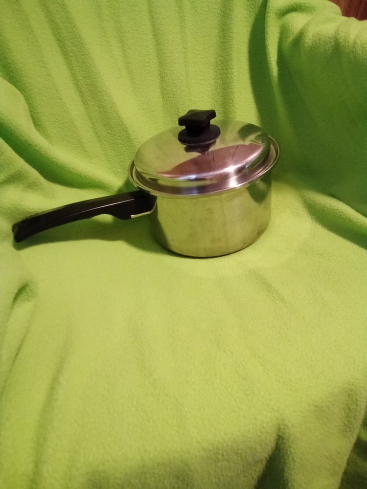 Vintage Inkor 3 Quart Stainless steel made in USA Sauce pan With lid Heavy Duty