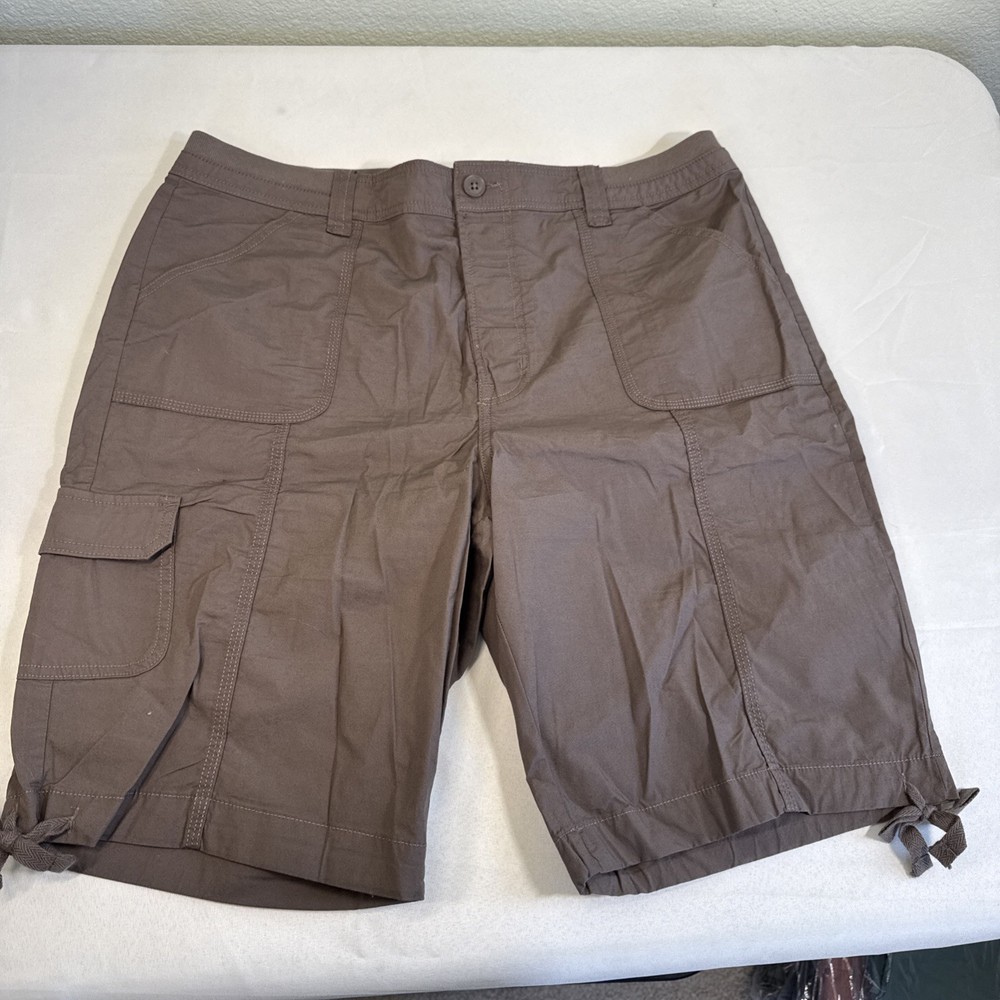 St. John’s Bay Women’s Bermuda Shorts Size 16 Color Taupe Lightweight New
