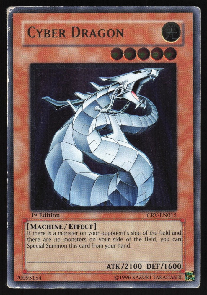 Cyber Dragon CRV-EN015 1st Edition Ultimate Rare Yugioh Dark Magician Girl-image