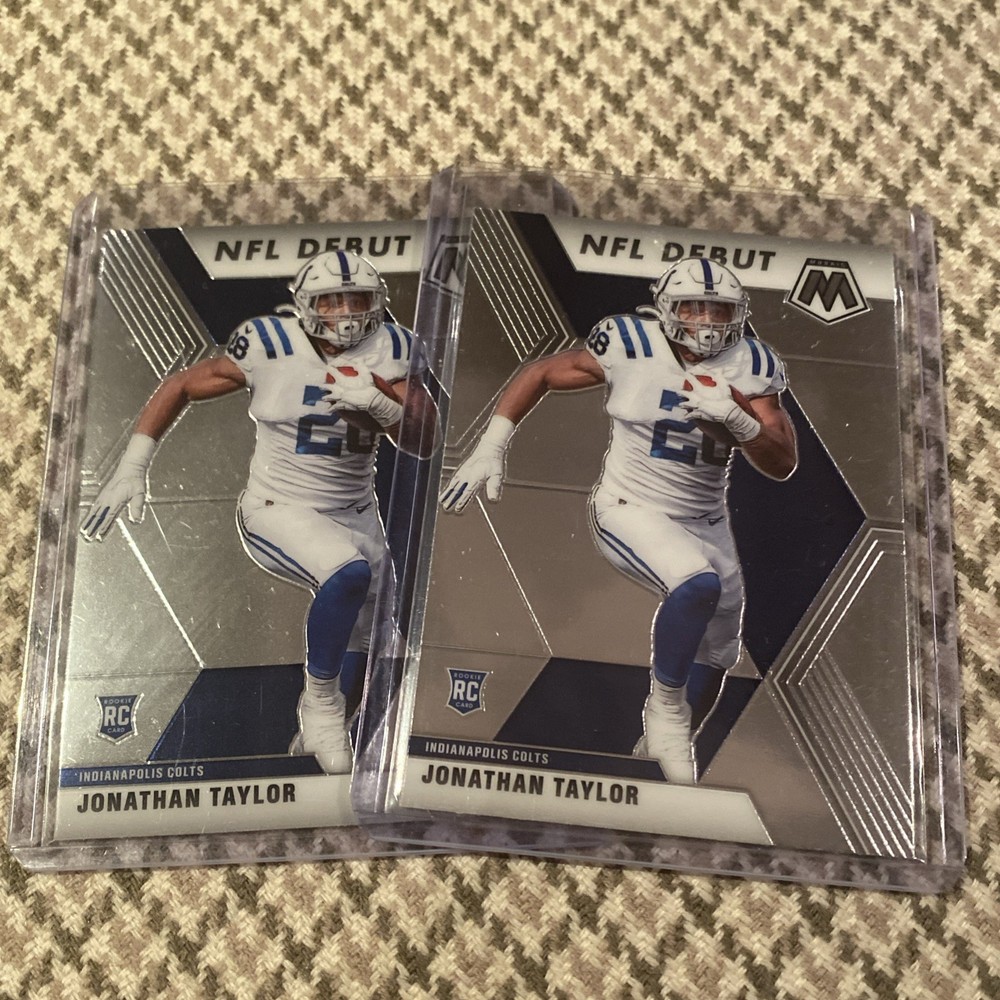 2020 Mosaic Jonathan Taylor 2 Card Mosaic RC NFL Debut Lot Rookie Cards!!