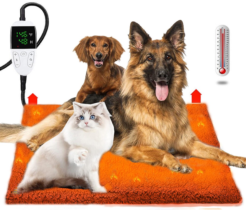 Large Pet Heating Pad Electric Dog Cat Blanket Waterproof Mat Warmer Washable