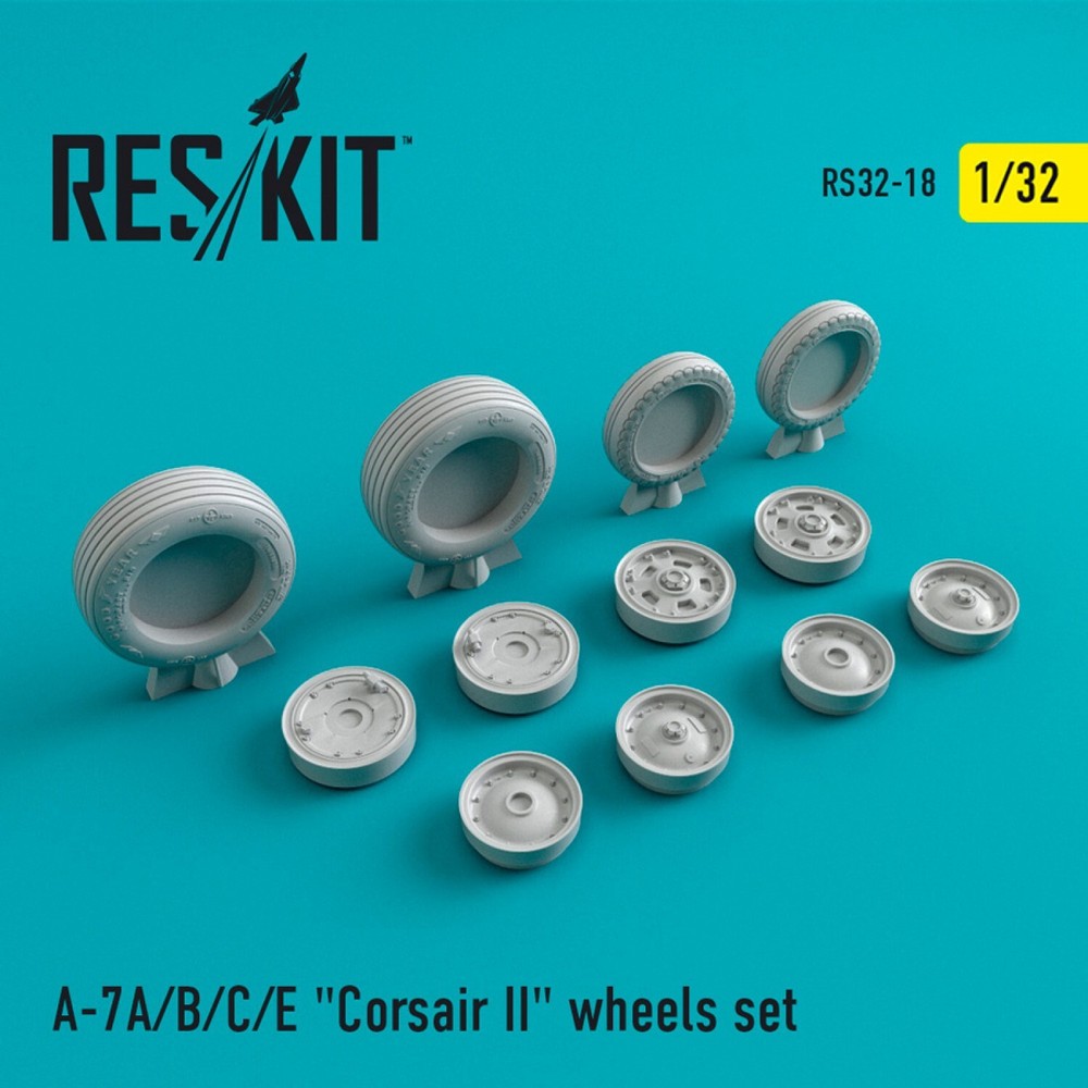 1/32 ResKit A-7 A B C E Corsair II Wheels Set RS32-0018 Scale Model