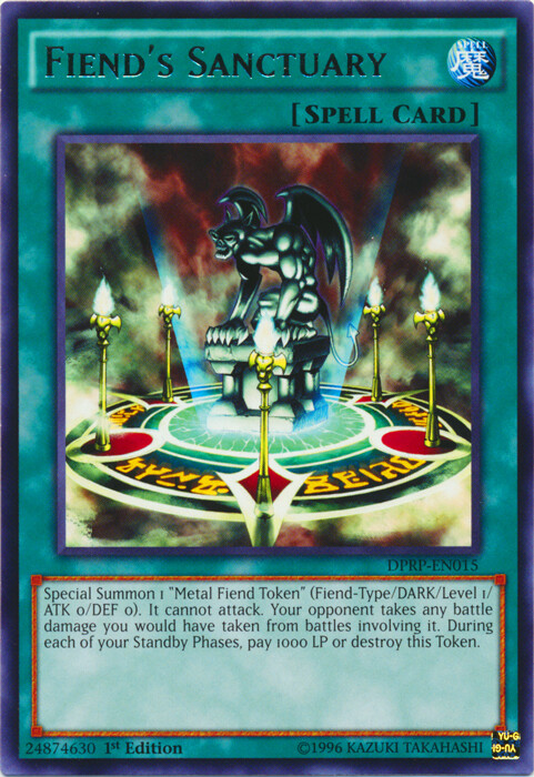 Fiend's Sanctuary DPRP-EN015 1st Edition Rare Near Mint Yugioh Card