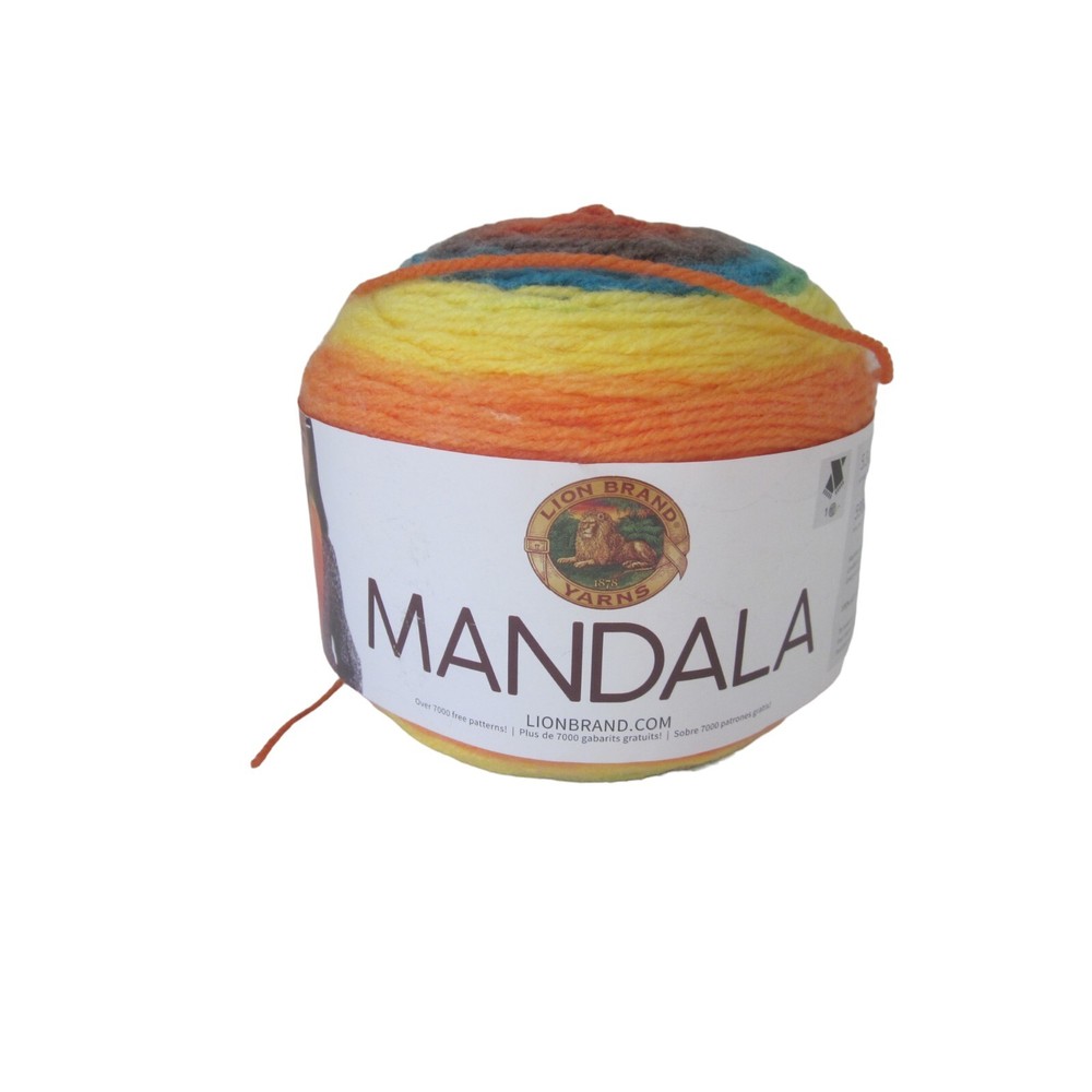 NEW LION BRAND Multi Color MANDALA 5.3oz 590 yds Yarn Crochet Knitting Crafts
