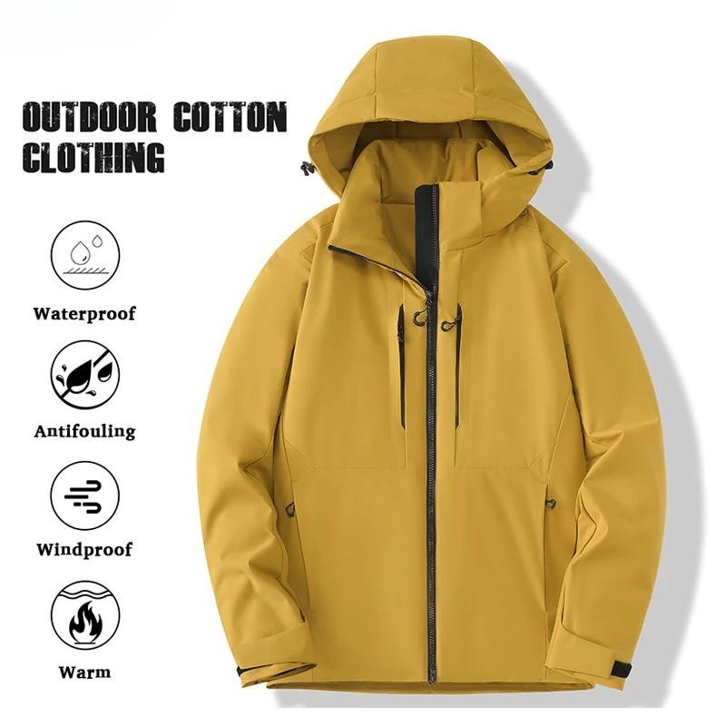 Windproof Winter Coat Unisex Outdoor Hiking Camping Skiing Climbing Windbreaker