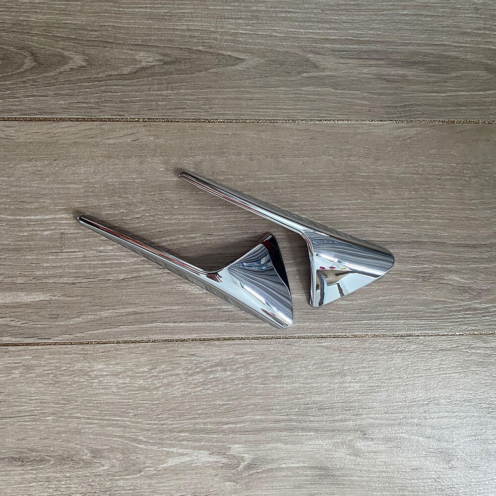 Chrom sliver Camera Cover For Tesla Model Y 3 X S Car Side Wing Panel Trim 2PCS