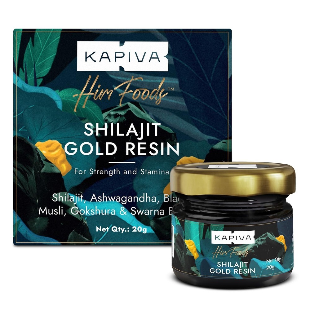 Kapiva Shilajit Gold Resin - 20g Jar with 500mg per Serving, 40 Servings