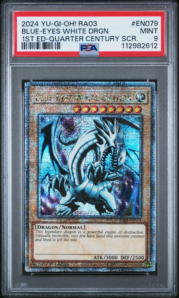 Blue-Eyes White Dragon (Platinum Secret Rare) RA03-EN079 Quarter Century Bonanza 1st Edition