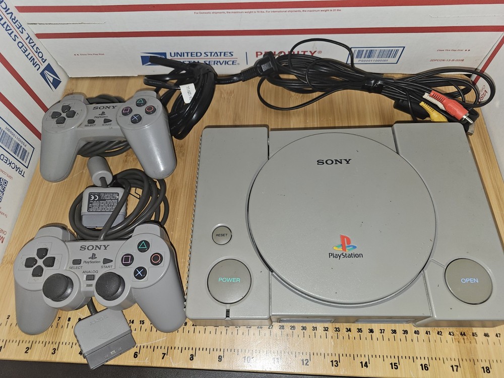 Sony PlayStation SCPH-9001 with Cords & 2 Controllers Tested Working