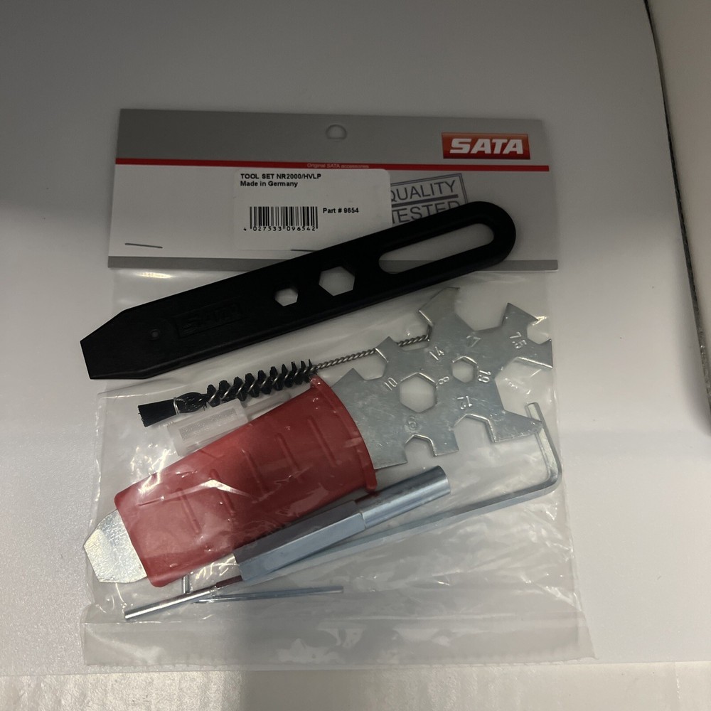 SATA JET 2000 EXPANDED FACTORY TOOL KIT WITH BOTH SPANNER WRENCHES