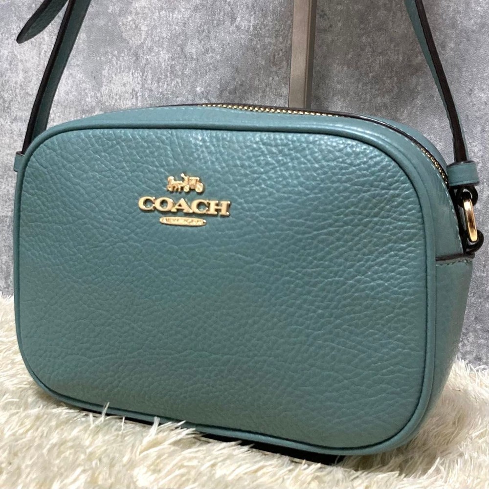 COACH Mini Jamie Leather Shoulder Bag in Light Blue Excellent Condition