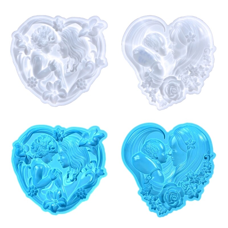 Mother Baby Decor Mold DIY Desktop Ornaments Pendant Jewelry Epoxy Resin Mold