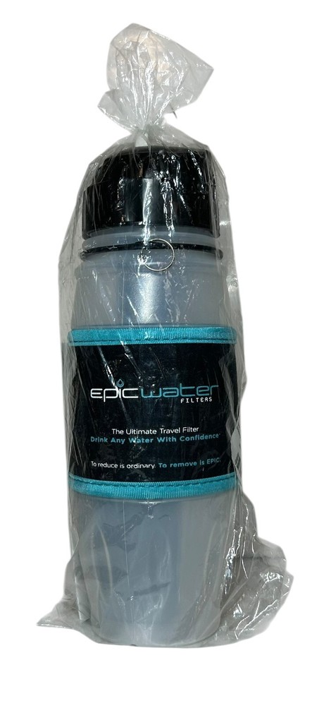 Epic Water Filters Advanced Travel-Safe Water Filter Flip Top Bottle 28oz - NEW