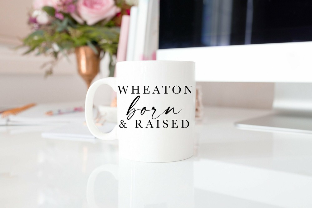 Custom Large Born And Raised White Coffee Mug