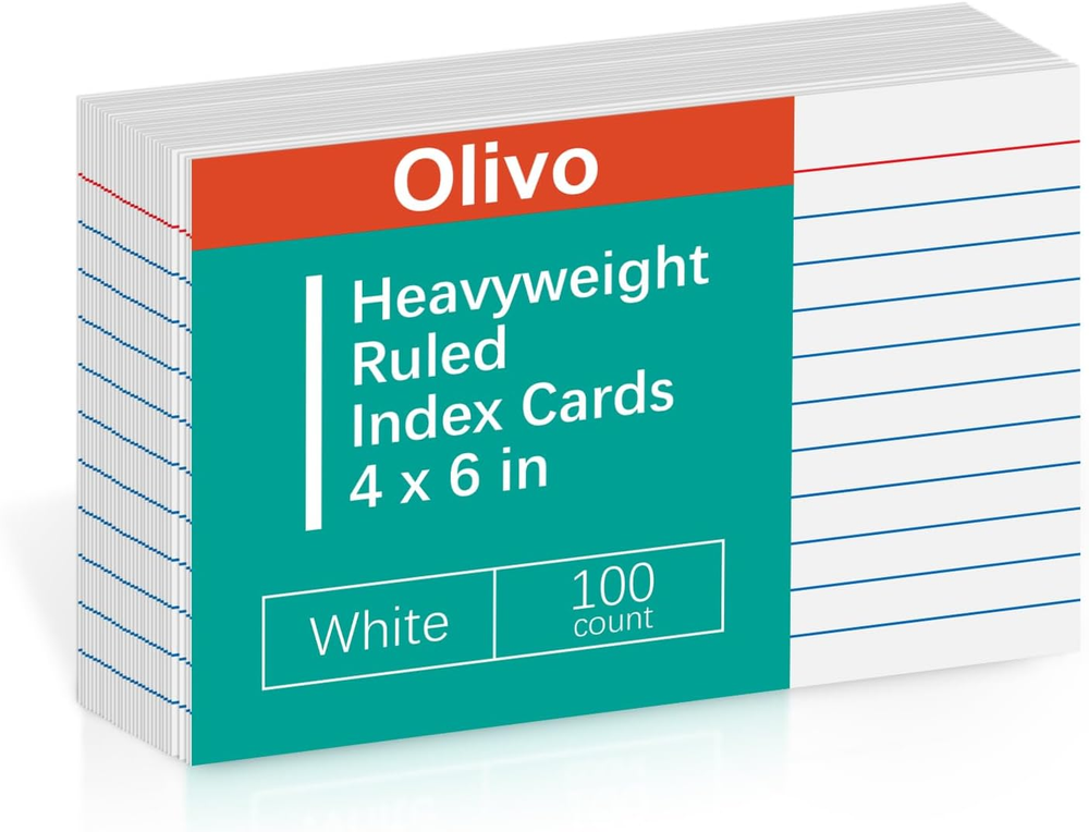 Index Cards 4X6 Lined Ruled Flash Note Cards 4