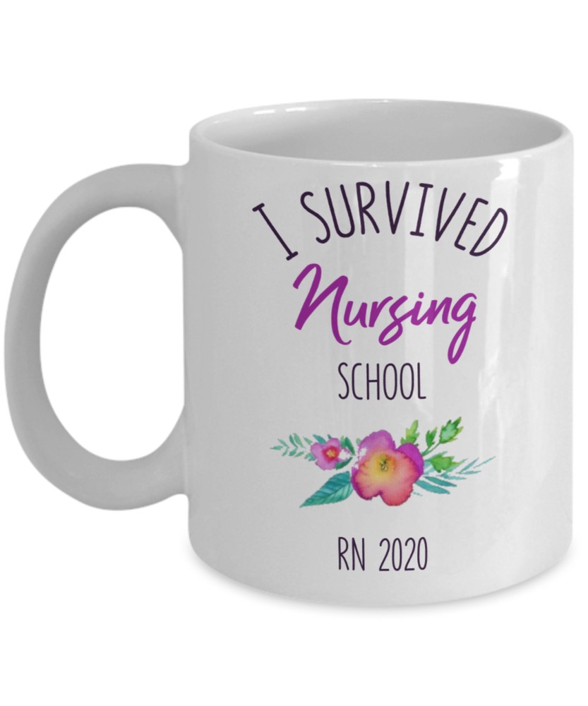 I Survived Nursing School Graduation Mug Rn Gift For Her College Graduation Gift