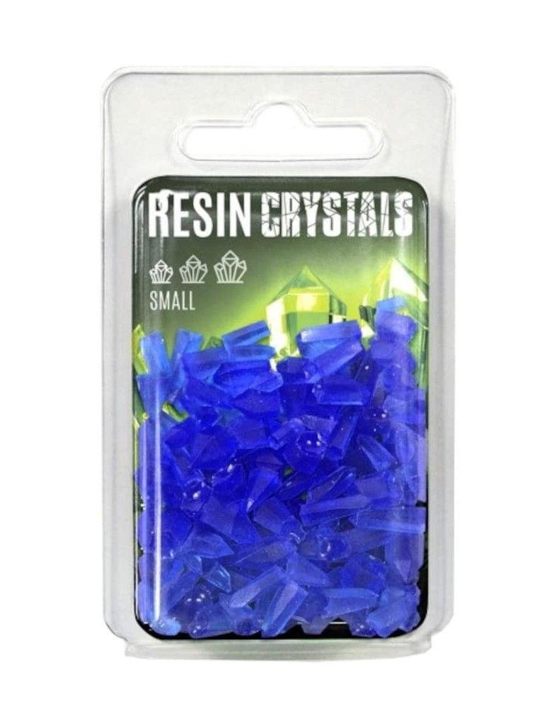 Clear Blue Resin Crystals 100pcs for Diorama & Miniature Crafts