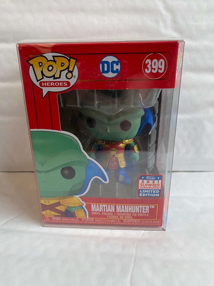 BNIB FUNKO POP VINYL #399 MARTIAN MANHUNTER FIGURE DC COMICS HEROES SERIES