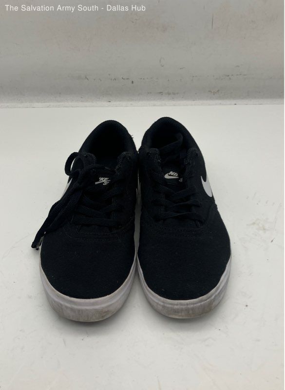 Black Nike SB Check Canvas Shoes Size-1Y