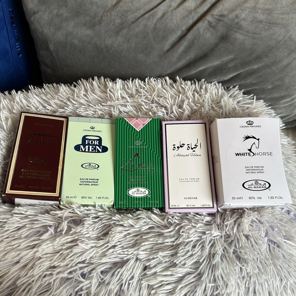 Perfume/ Cologne LOT OF 5  Al Rehab White Horse, For Men And More
