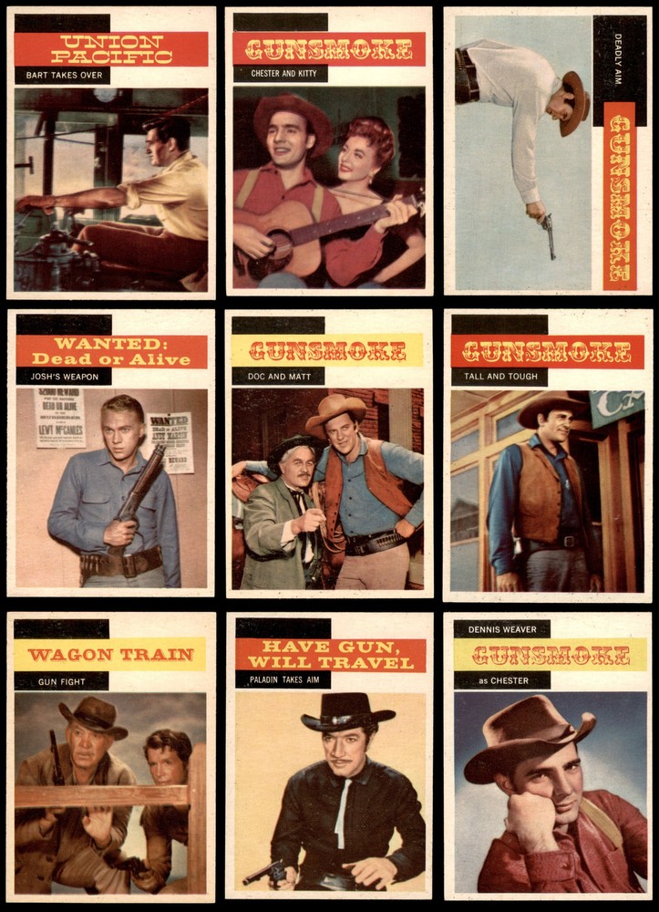 1958 Topps TV Westerns Almost Complete Set 7 - NM 6909802 (67 / 71 cards)