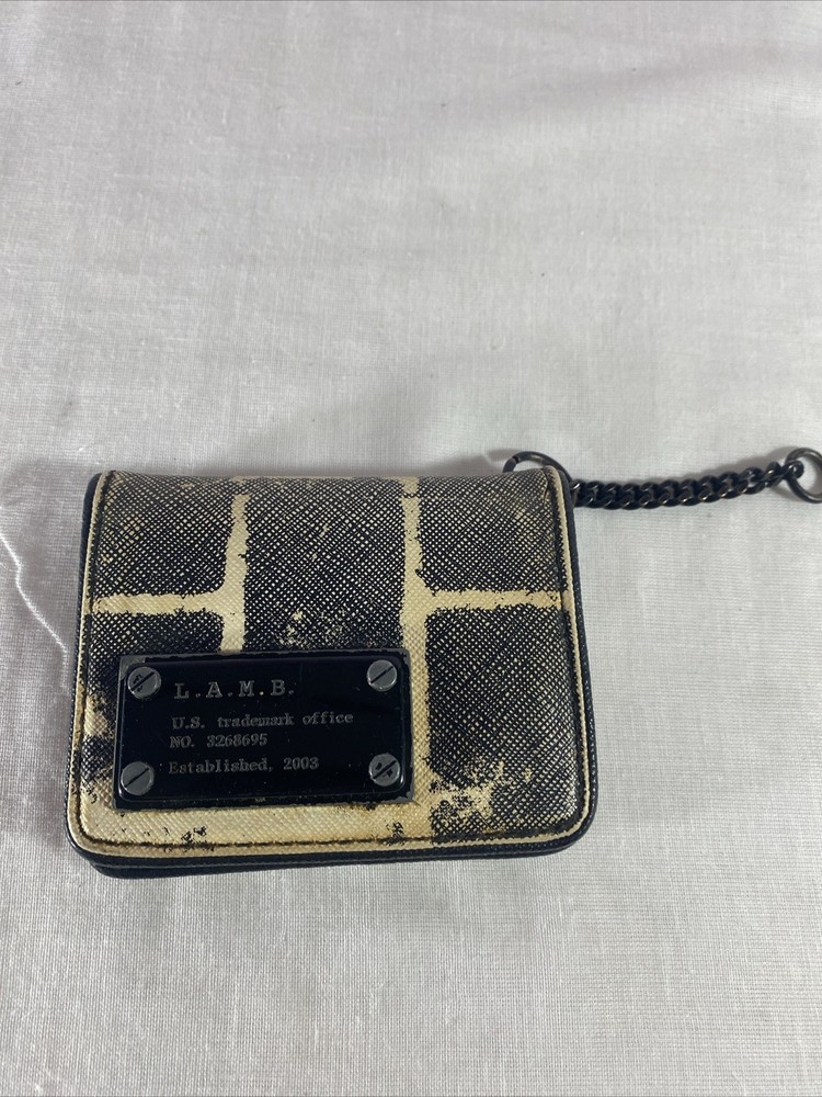 LAMB Gwen Stefani Icon Stencil Small Folding Wallet Keychain