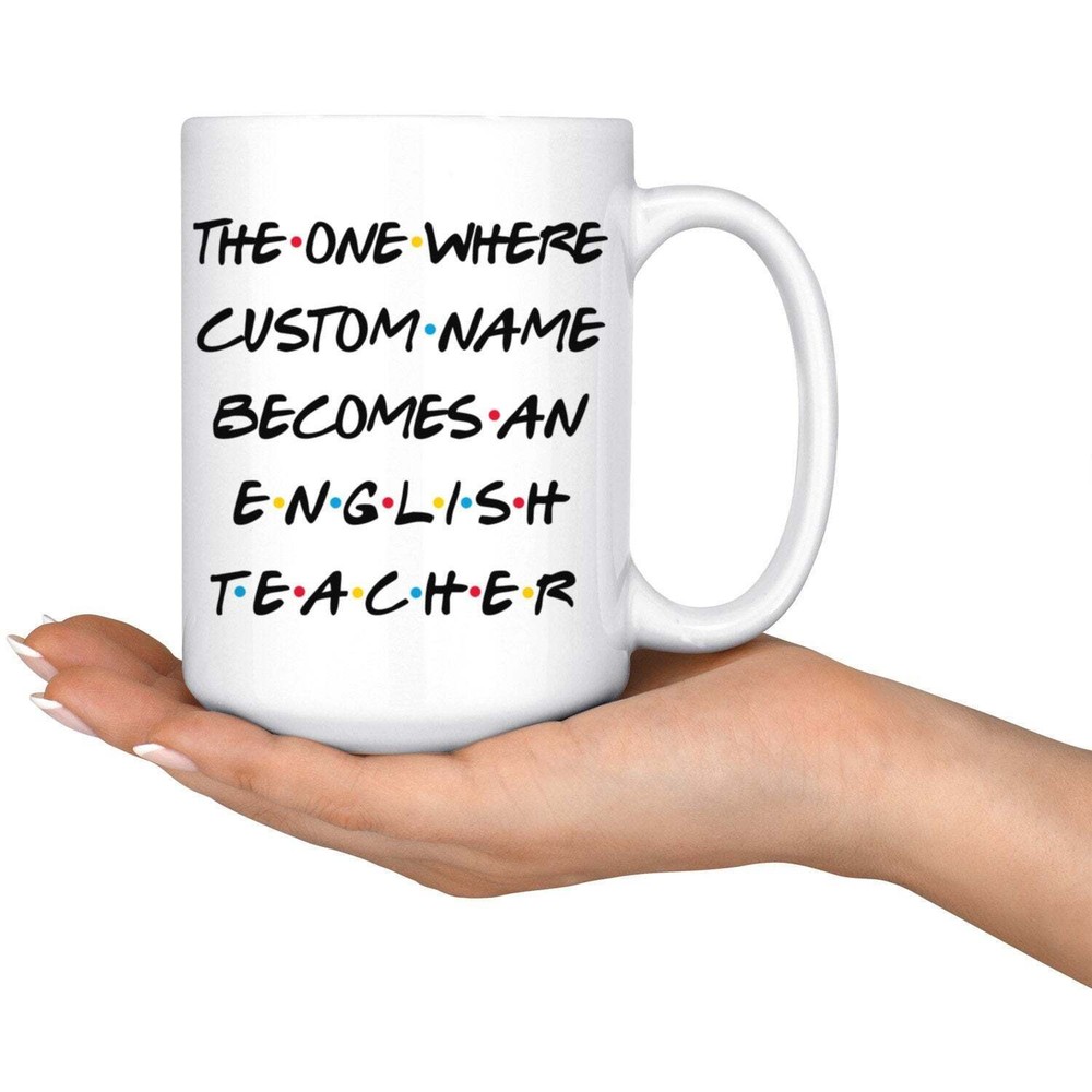 Personalized English Teacher Graduation Mug Best English Teacher Career Job