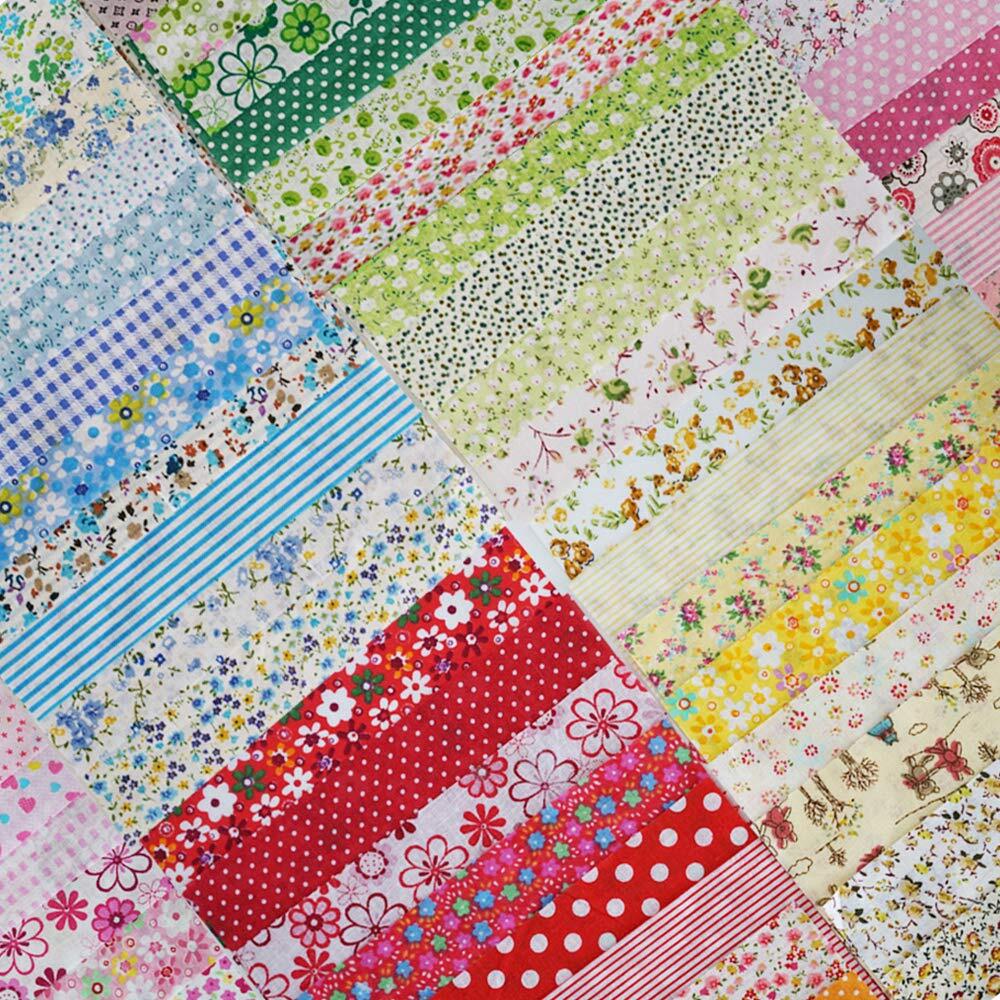 50pcs 8x8 Inch Cotton Precut Fabric Squares for Quilting & Crafting