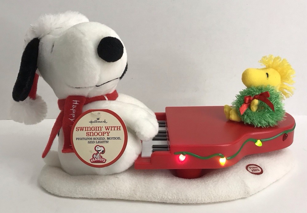 Hallmark Christmas Swinging with Snoopy Woodstock Musical/Lighted No Motion