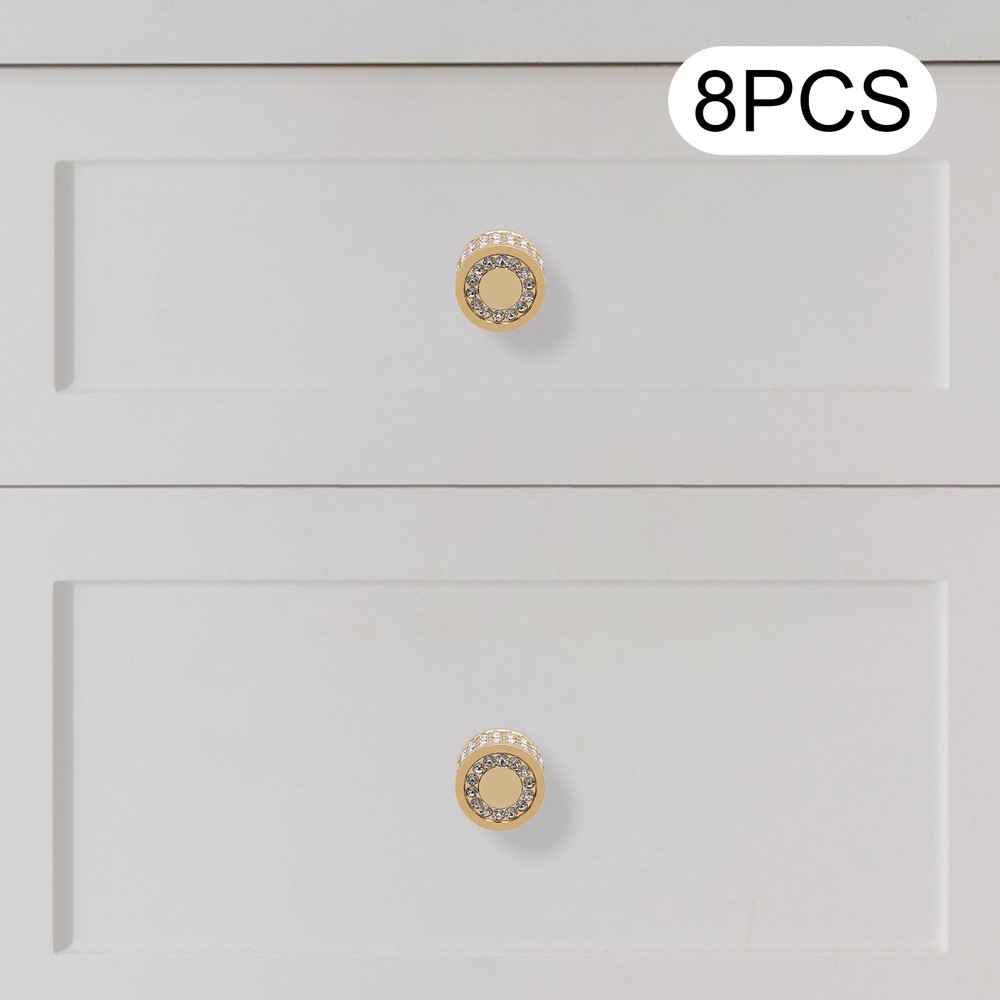 Crystal Brass Diamond Cabinet Knobs for Drawers & Furniture Handles