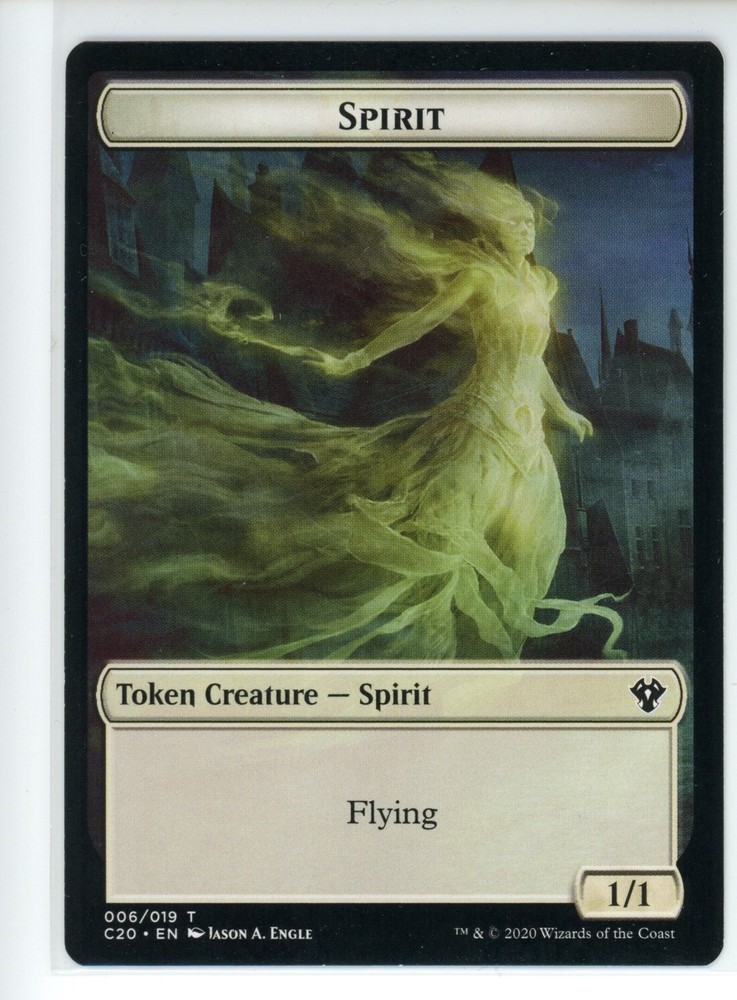 SPIRIT // TREASURE DOUBLE-SIDED TOKEN Commander 2020 #6//19 C20(LP)(MTG)