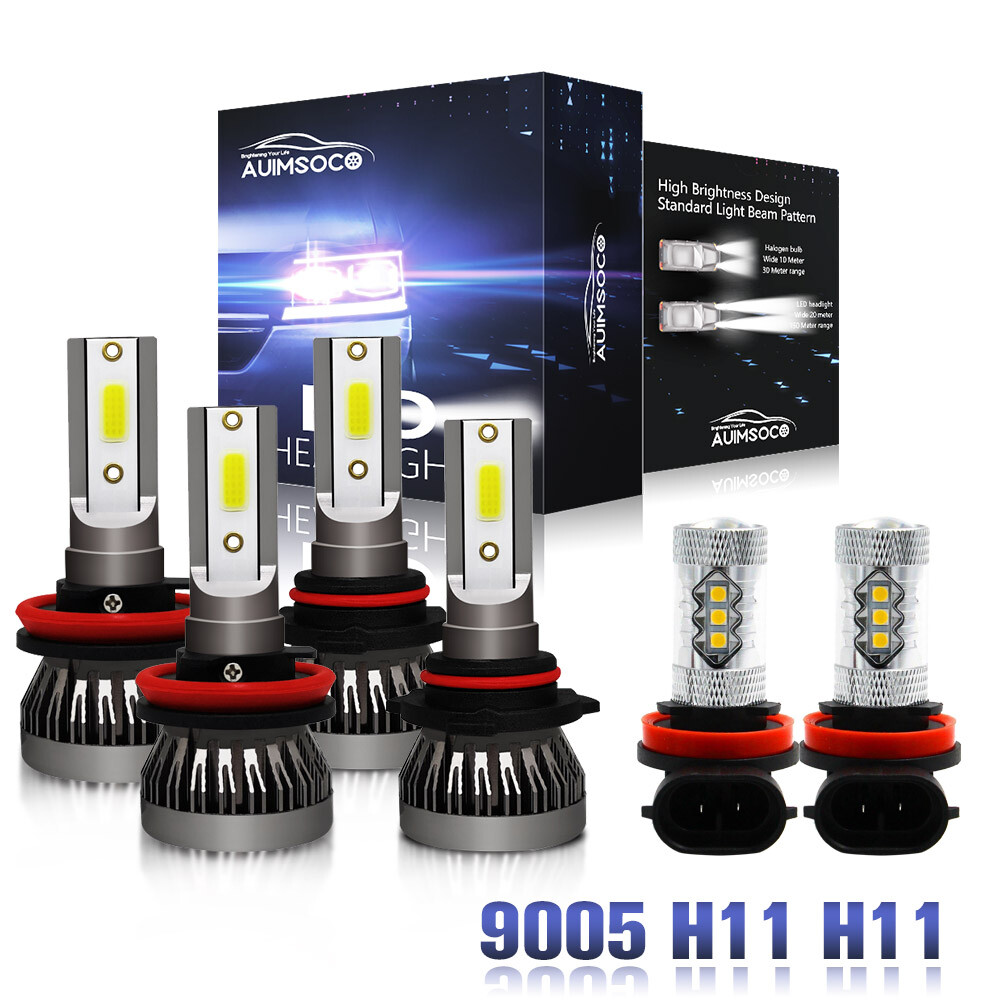 For Toyota Sienna 2011-2018 Combo 6000K LED Headlight Kit High Low + Fog Light