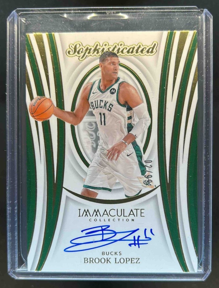 2023-24 Panini Immaculate Brook Lopez Sophisticated Signatures Auto #2/99 Bucks