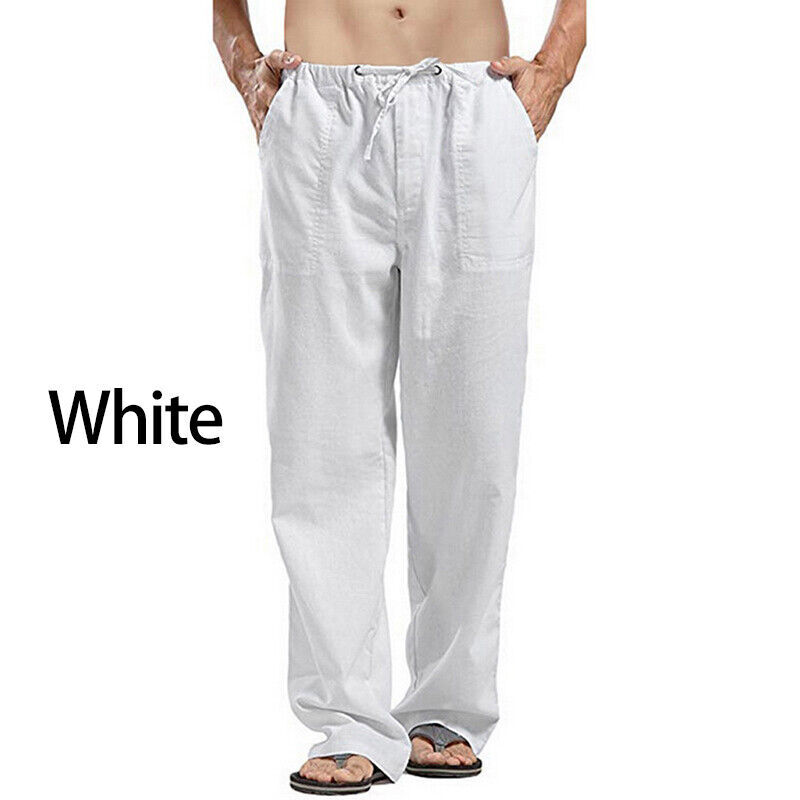 Mens Pants Travel Joggers Bottom Loose Fit Sweat Casual Pants Trousers Beach