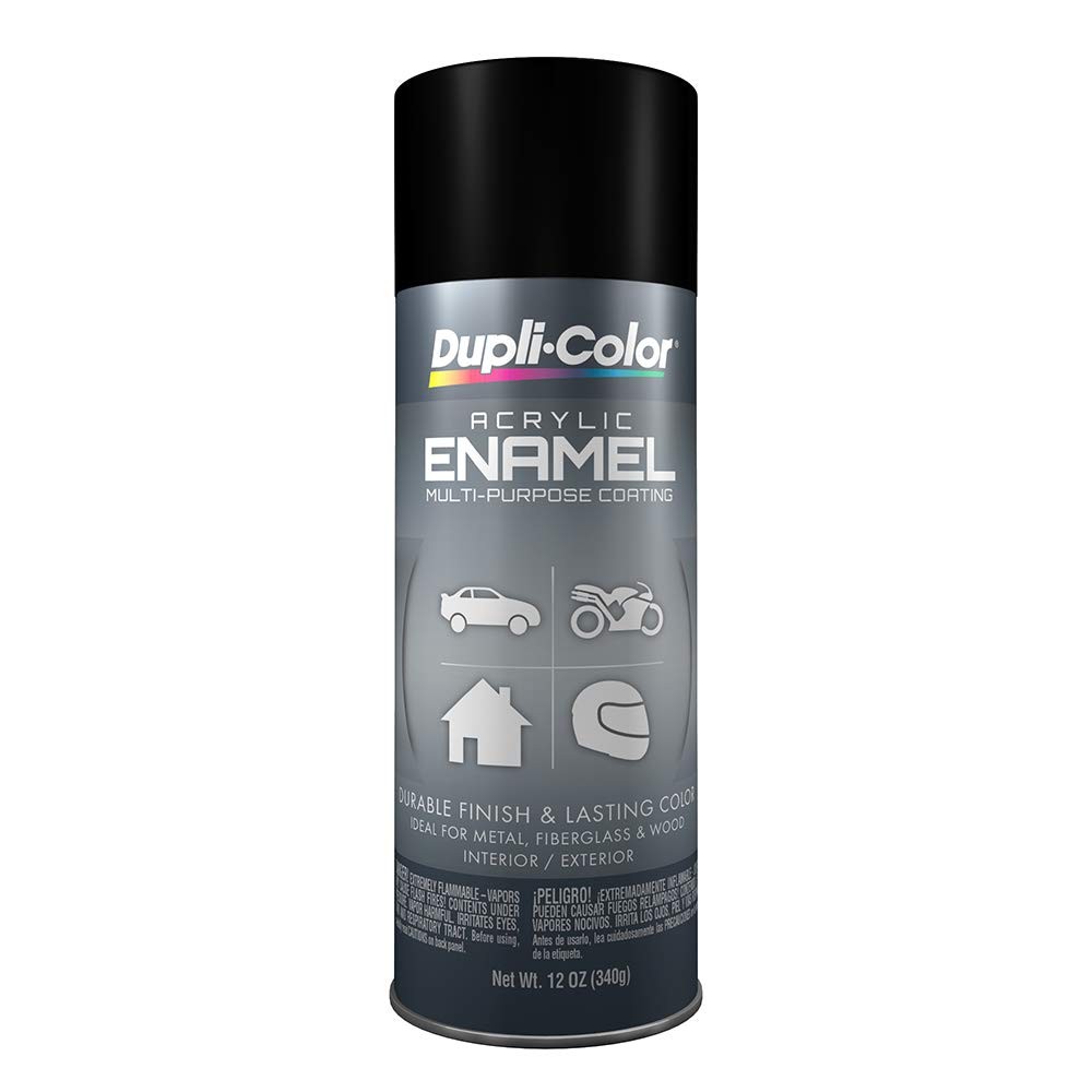 DA1605 Flat Black Multi-Purpose Acrylic Enamel Spray Paint 12oz Aerosol
