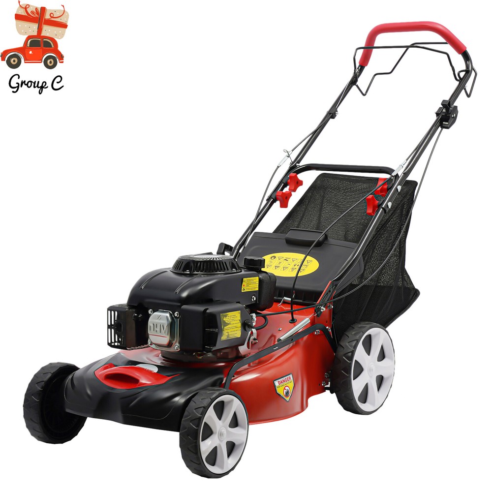 20.5 in. 140cc High Wheel RWD Gas Walk Behind Self Propelled Lawn Mower 1.6L USA