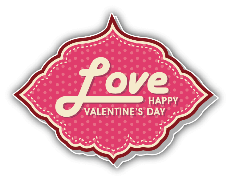 Love Happy Valentine's Day Car Bumper Sticker Decal