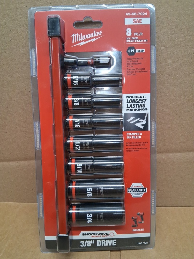 Milwaukee 49-66-7024 8pc SAE 3/8