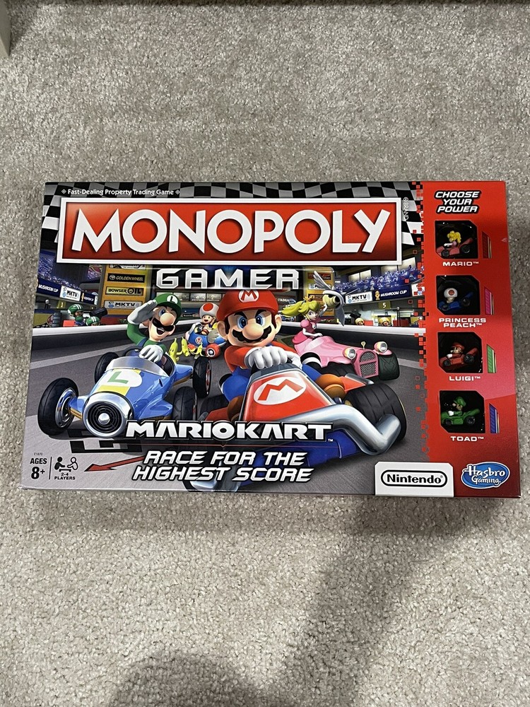Monopoly Gamer Nintendo Mario Kart Board Game Hasbro 2018
