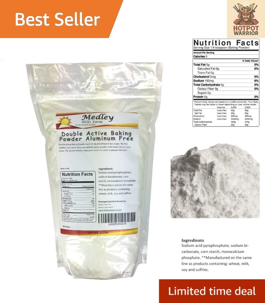 Double Acting Baking Powder Aluminum-Free 2.5 lbs for Best Results-image