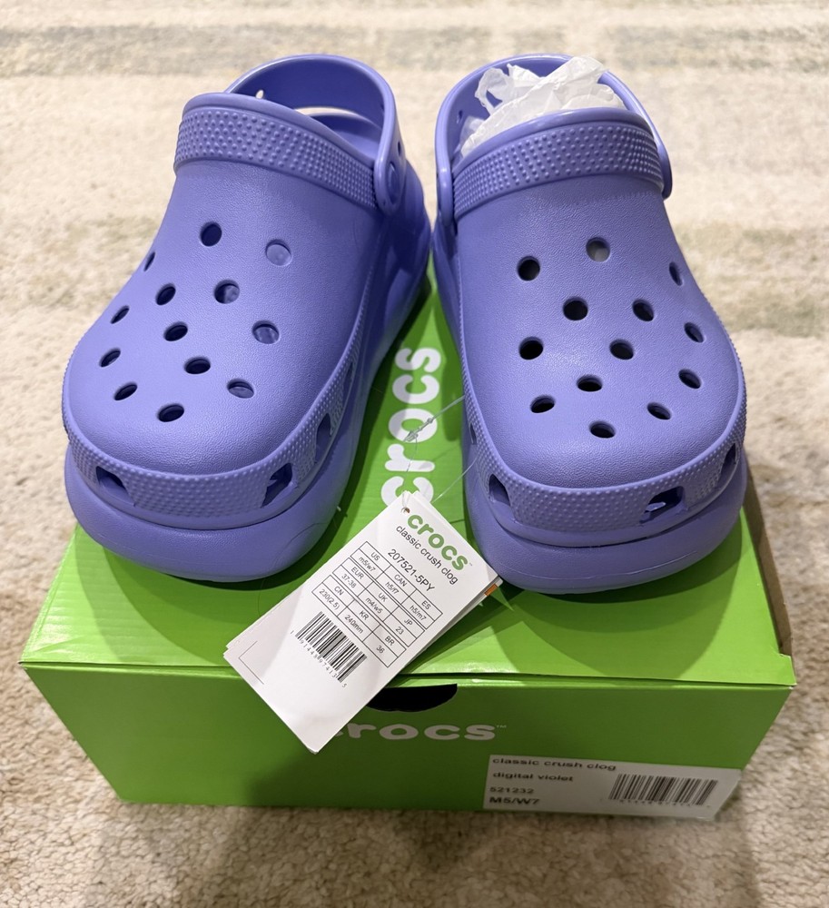 Crocs Classic Crush Clog Digital Violet - Womens 7 Mens 5  NEW